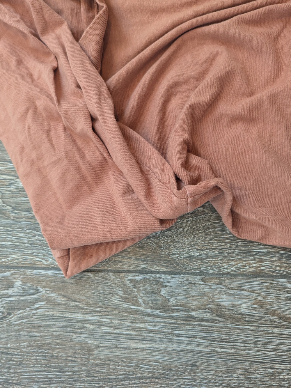 Madewell Crew Neck Long Sleeve Shirt Tee Medium 100% Cotton Burnt Orange - Picture 3 of 8
